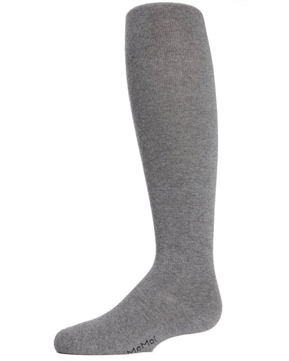 Girls' Soft Pima Cotton Opaque Tights : Color: Medium Gray