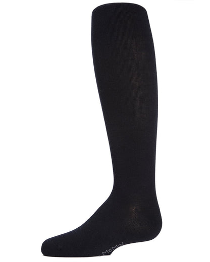 Girls' Soft Pima Cotton Opaque Tights : Color: Navy