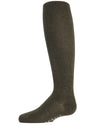 Girls' Soft Pima Cotton Opaque Tights : Color: Olive Heather