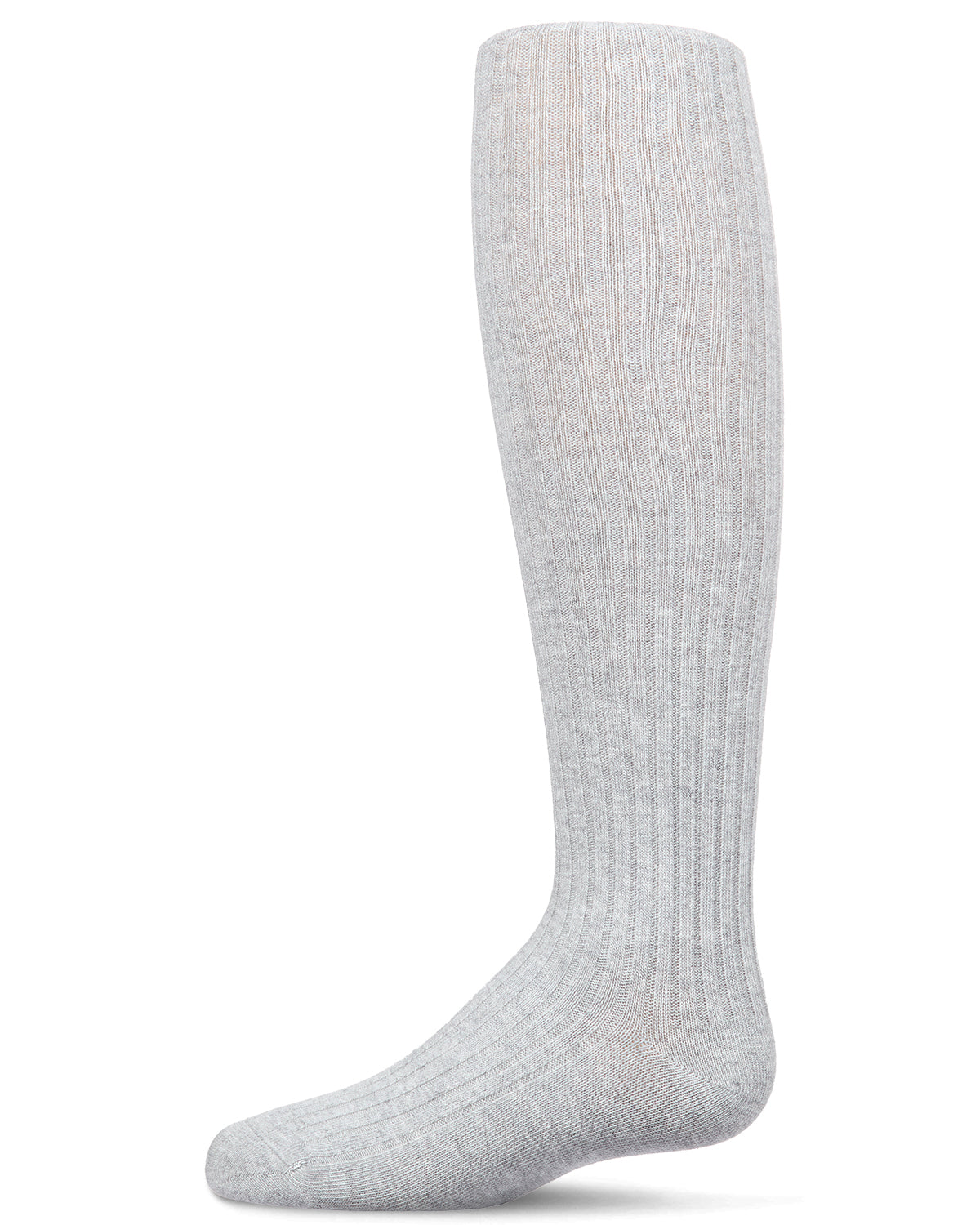 Infant Classic Ribbed Cotton Blend Opaque Tights : Color: Light Gray