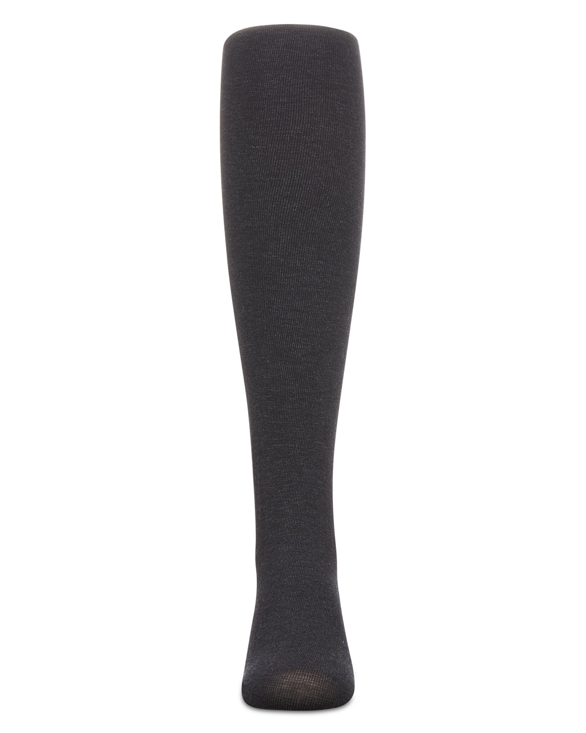 Girls' Soft Pima Cotton Opaque Tights : Color: Heather Charcoal