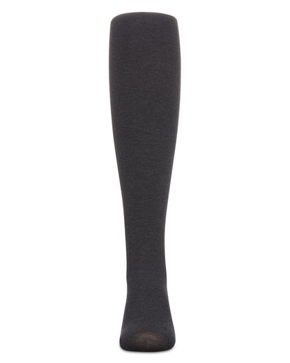 Girls' Soft Pima Cotton Opaque Tights : Color: Heather Charcoal