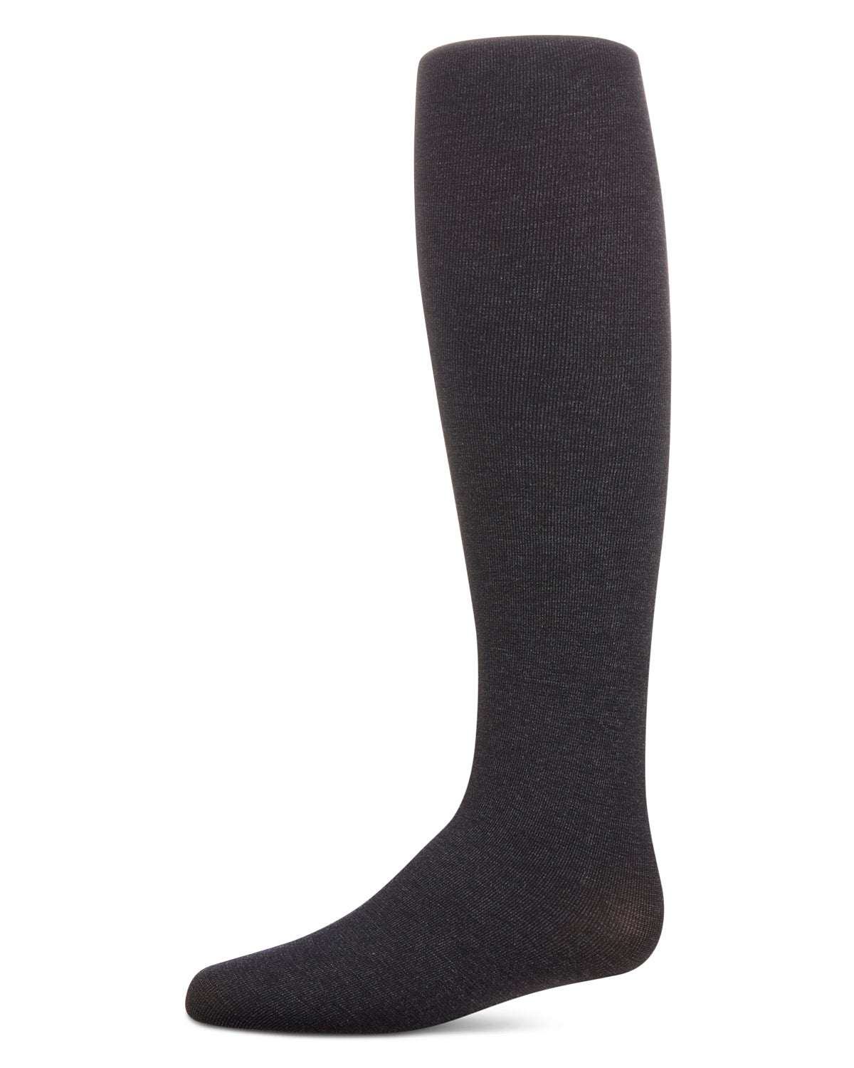 Girls' Soft Pima Cotton Opaque Tights : Color: Heather Charcoal