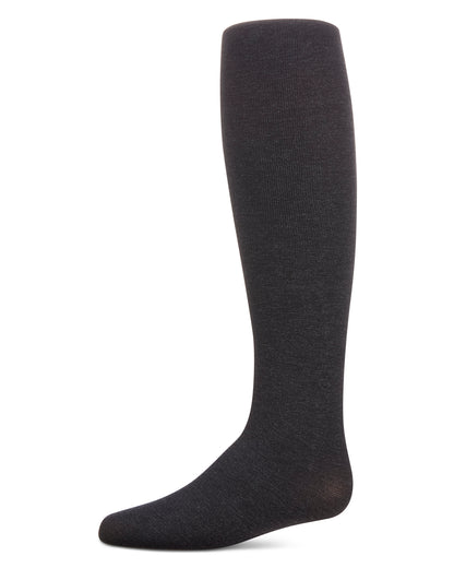 Girls' Soft Pima Cotton Opaque Tights : Color: Heather Charcoal