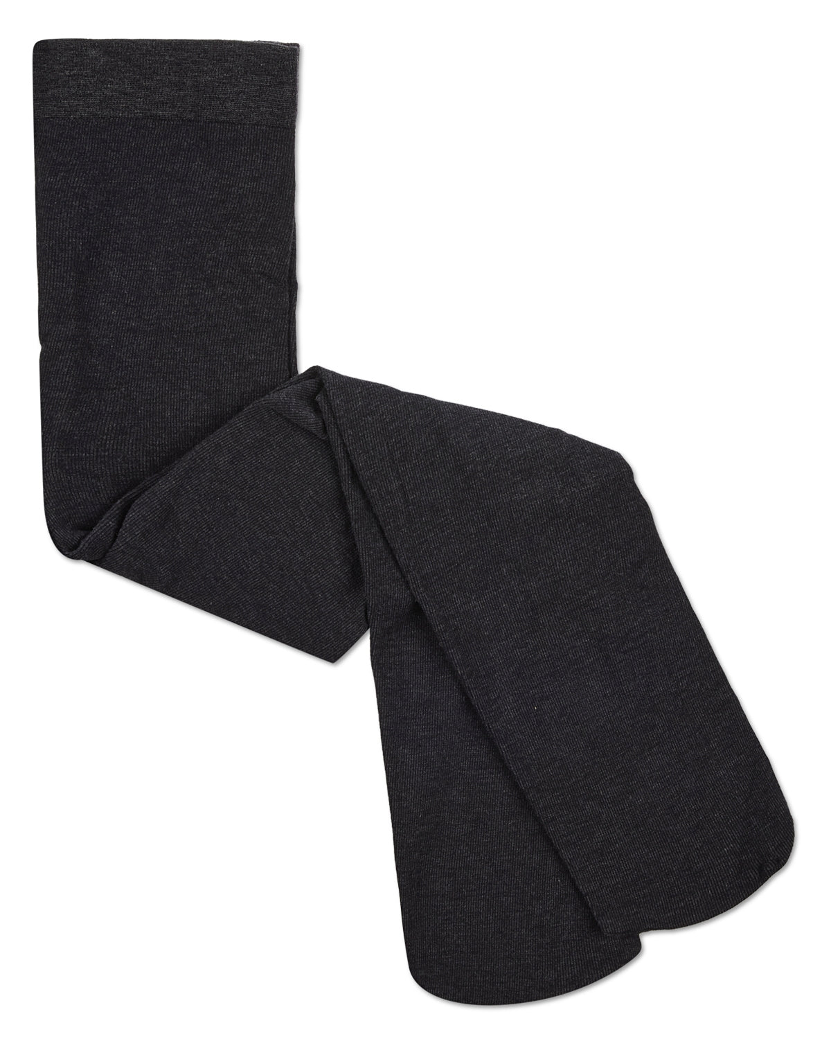 Girls' Soft Pima Cotton Opaque Tights : Color: Heather Charcoal