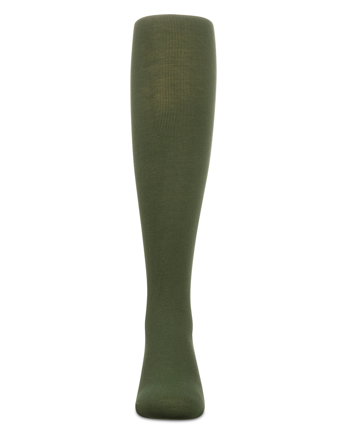Girls' Soft Pima Cotton Opaque Tights : Color: Kombu Green