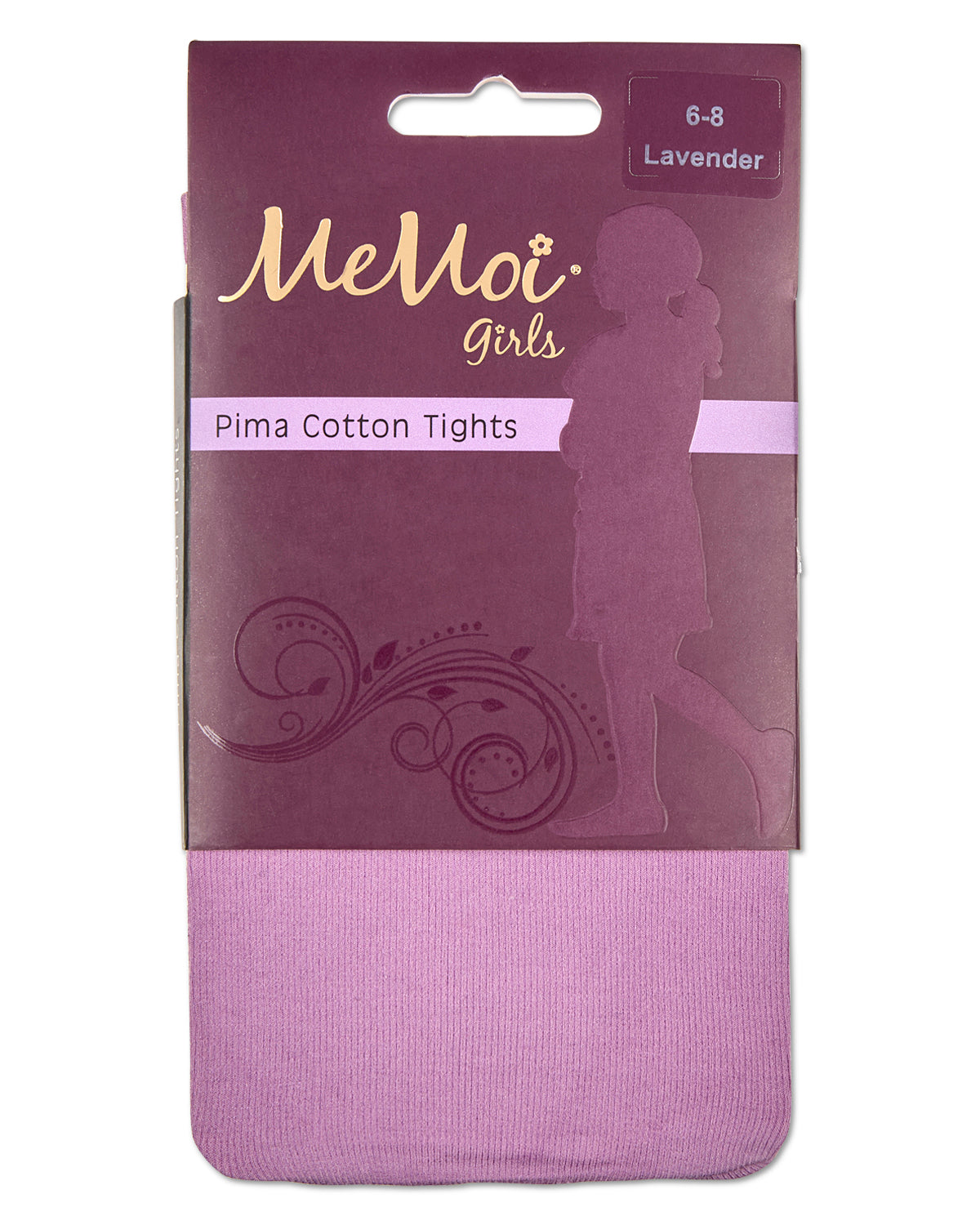 Girls' Soft Pima Cotton Opaque Tights : Color: Lavender