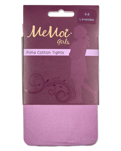 Girls' Soft Pima Cotton Opaque Tights : Color: Lavender