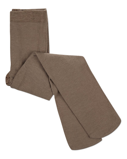 Girls' Soft Pima Cotton Opaque Tights : Color: Tan