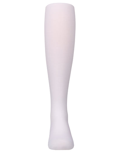 Girls' Soft Pima Cotton Opaque Tights : Color: White