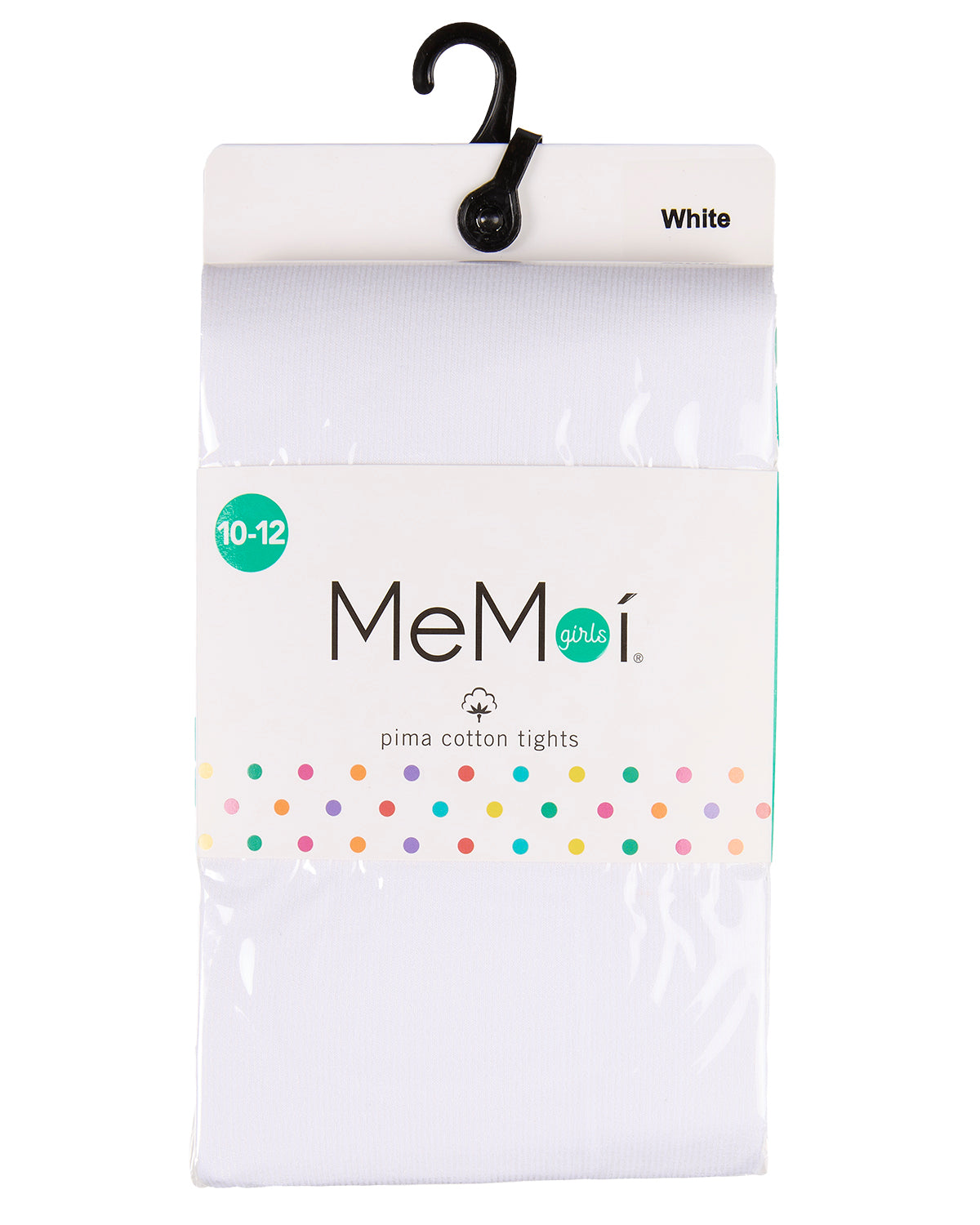 Girls' Soft Pima Cotton Opaque Tights : Color: White