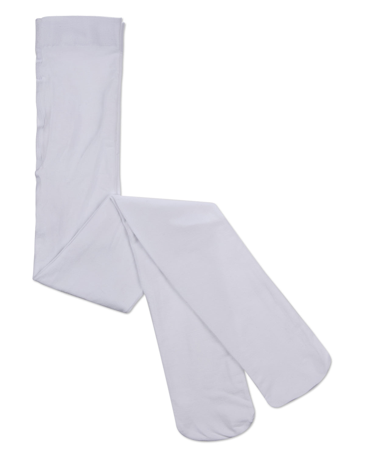 Girls' Soft Pima Cotton Opaque Tights : Color: White