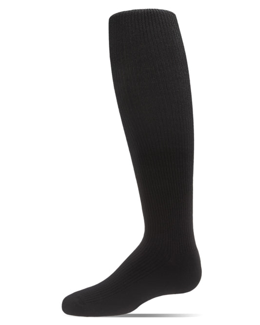 Girls' Thin Ribbed Cotton Tights