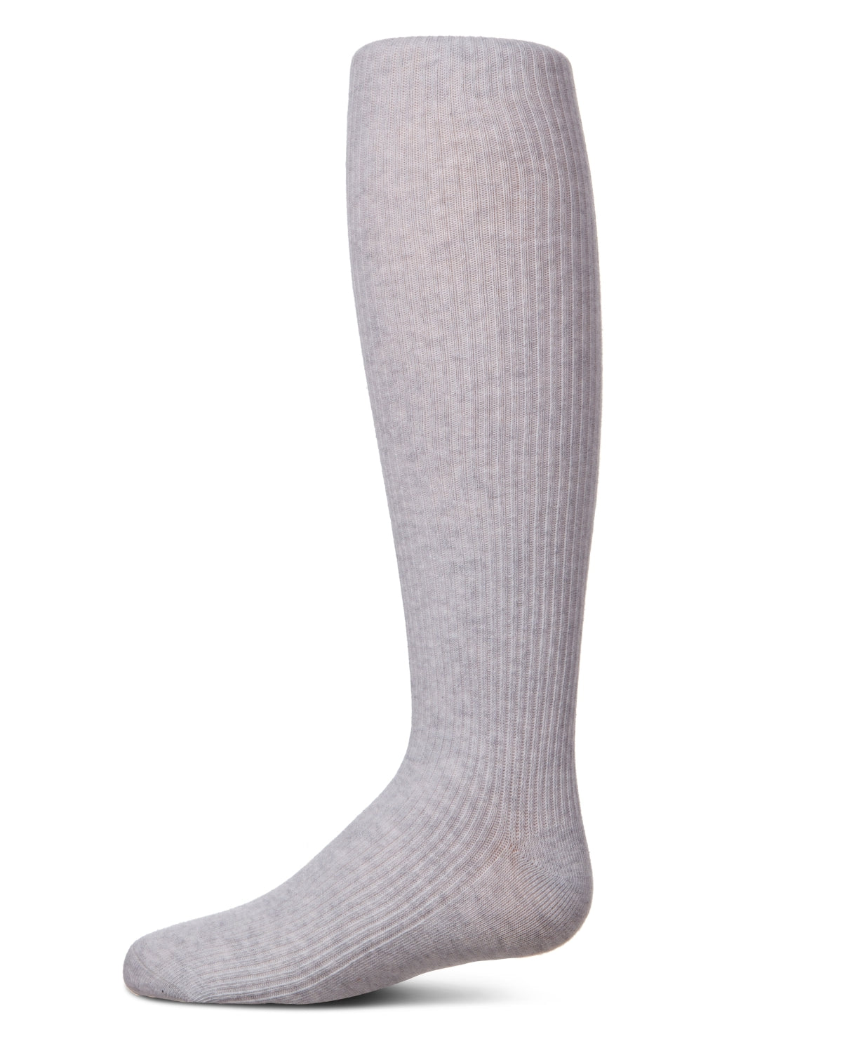 Girls' Thin Ribbed Cotton Tights : Color: Stone Heather