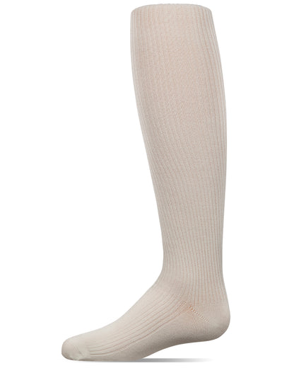 Infant Thin Ribbed Cotton Blend Basic Non-Binding Tights