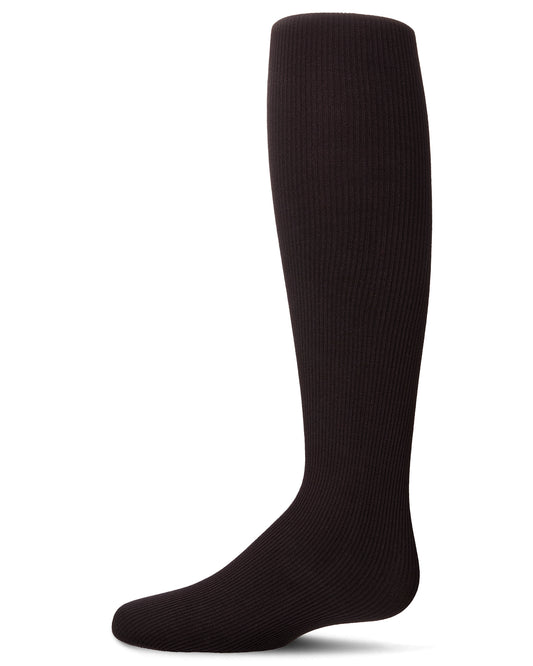 Girls Ribbed Supreme Cotton Blend Non-Pilling Tights : Color: Black