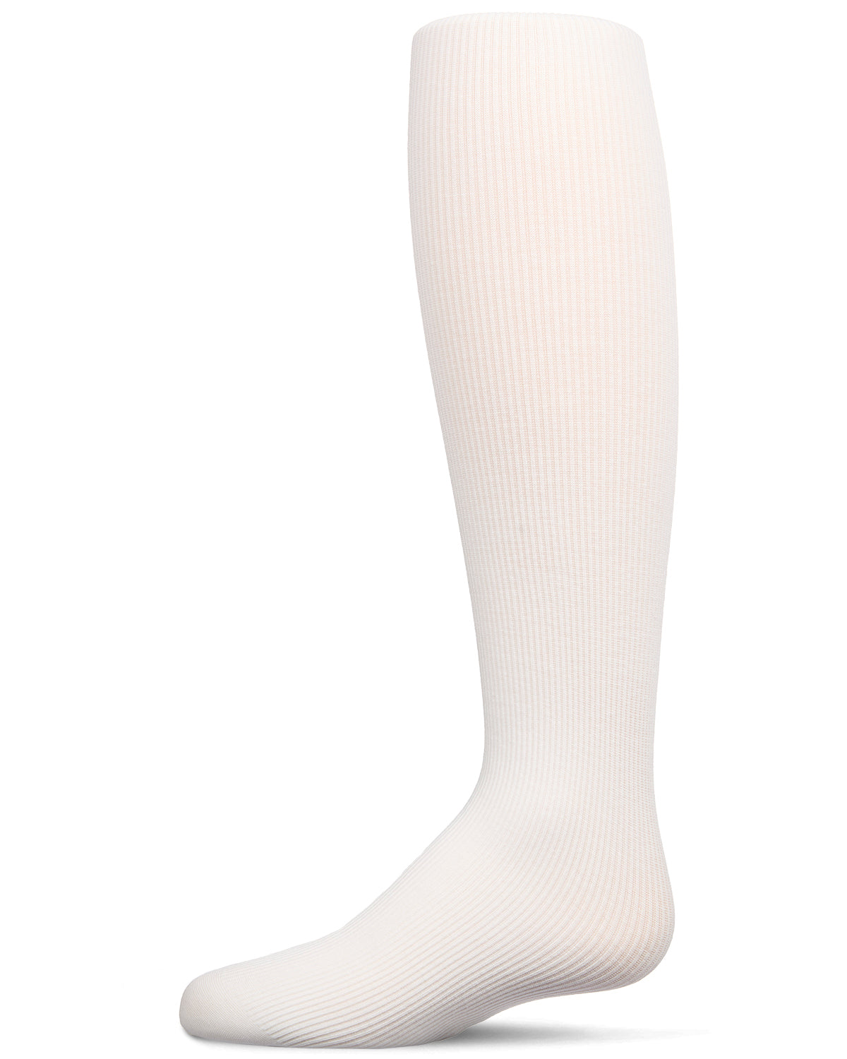 Girls Ribbed Supreme Cotton Blend Non-Pilling Tights : Color: Winter White