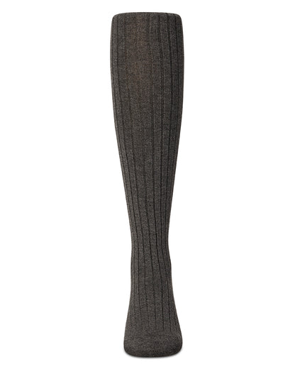 Gray knee-high sock on a white background