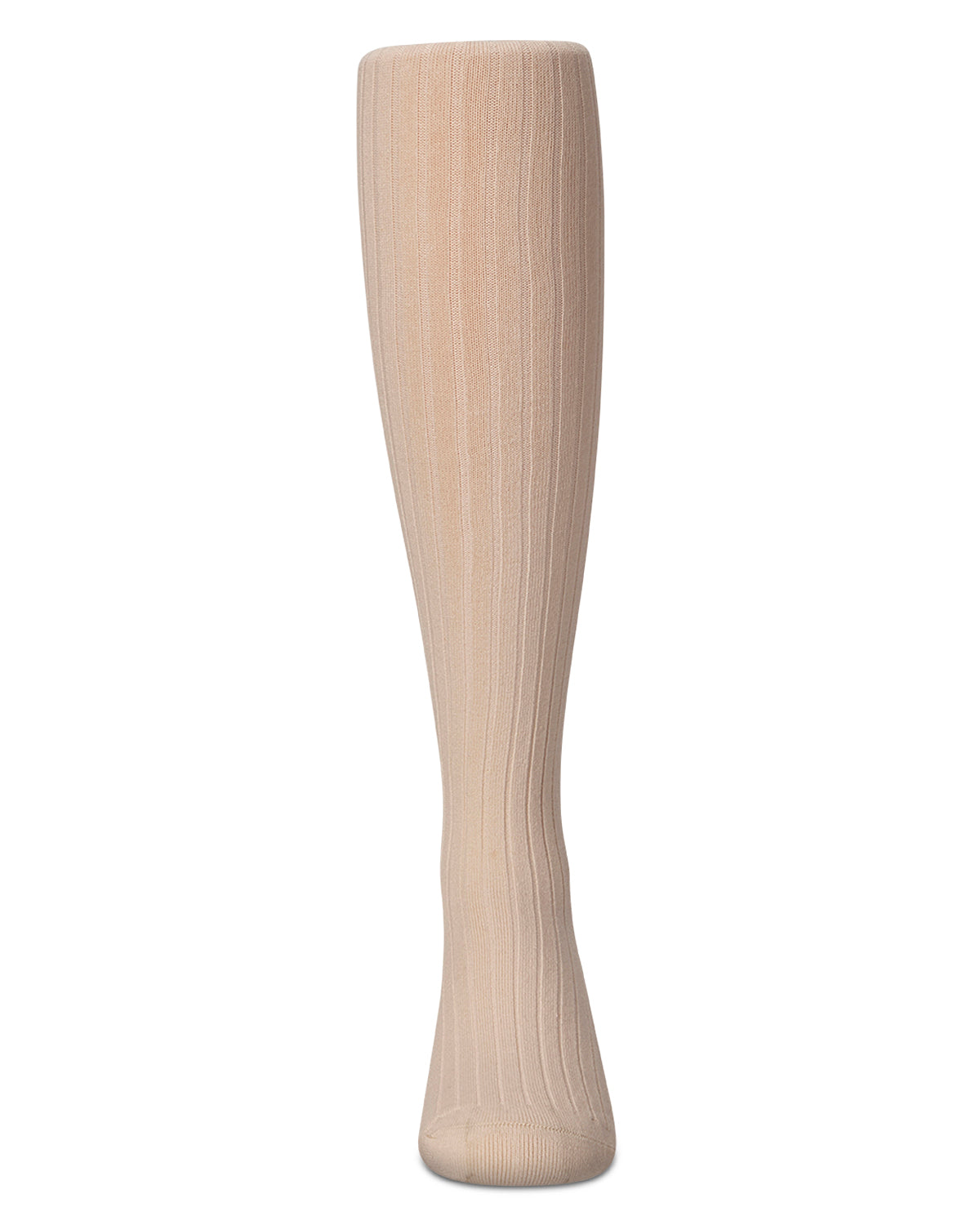 Beige knee-high sock on a white background