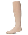 Beige knee-high sock on a white background