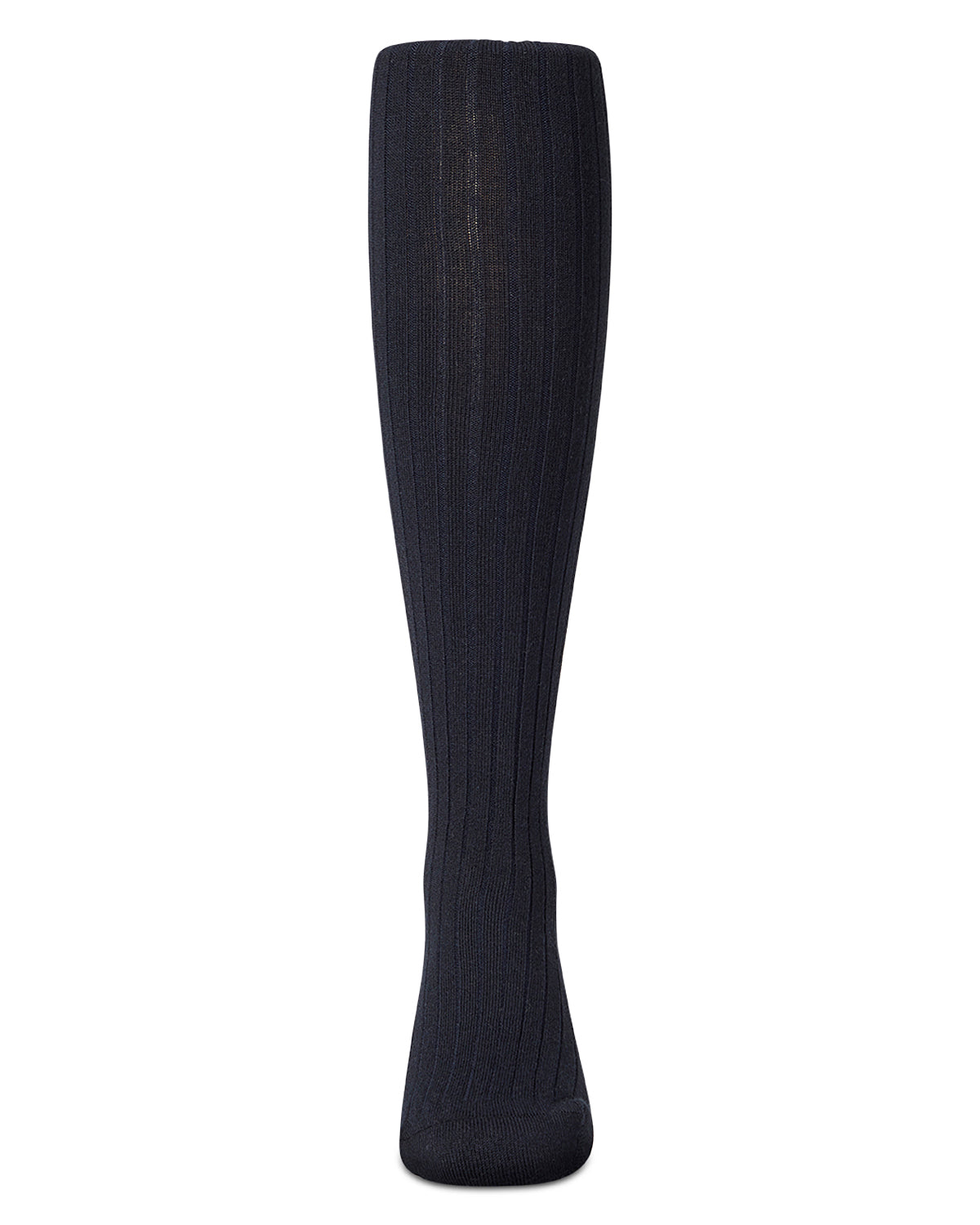 Black knee-high sock on a white background