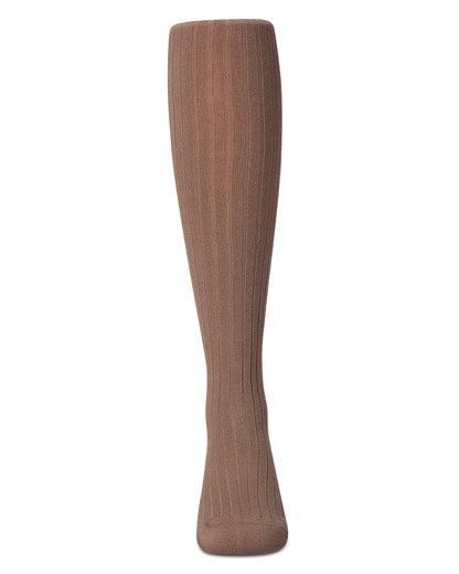 Brown knee-high sock on a white background