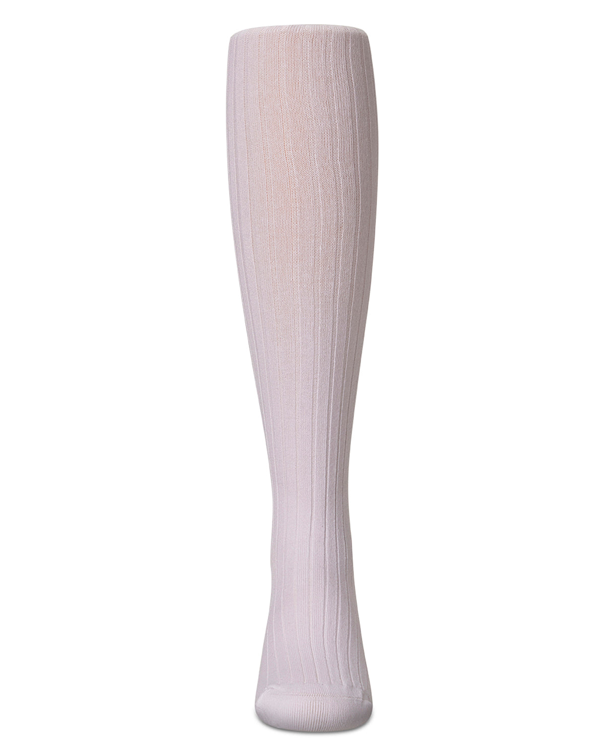 White knee-high sock on a white background