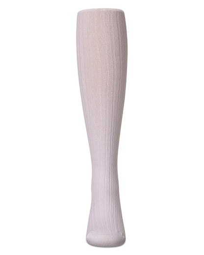 White knee-high sock on a white background