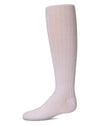 White knee-high sock on a white background