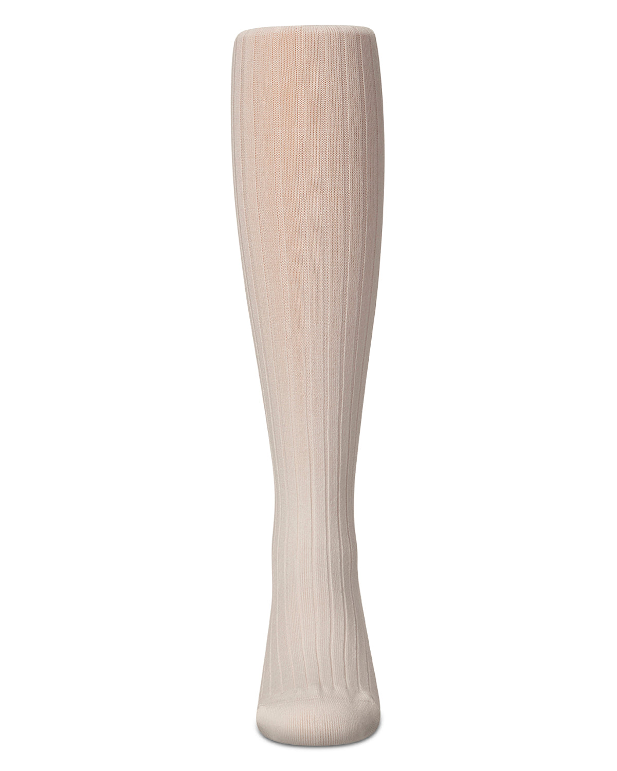 Beige knee-high sock on a white background