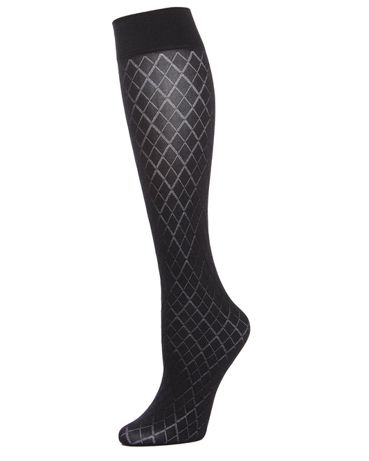 Women's Diamond Argyle-Patterned Knee High Trouser Sock