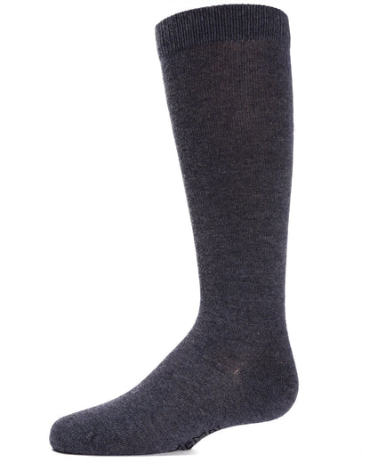 Kid's Basic Cotton Blend Knee High Socks : Color: Denim