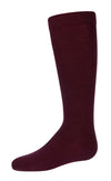 Kid's Basic Cotton Blend Knee High Socks : Color: Dk Maroon
