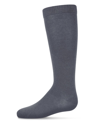 Kid's Basic Cotton Blend Knee High Socks : Color: Slate