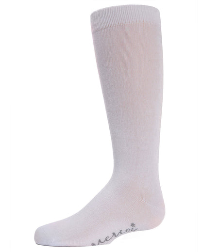 Kid's Basic Cotton Blend Knee High Socks : Color: White