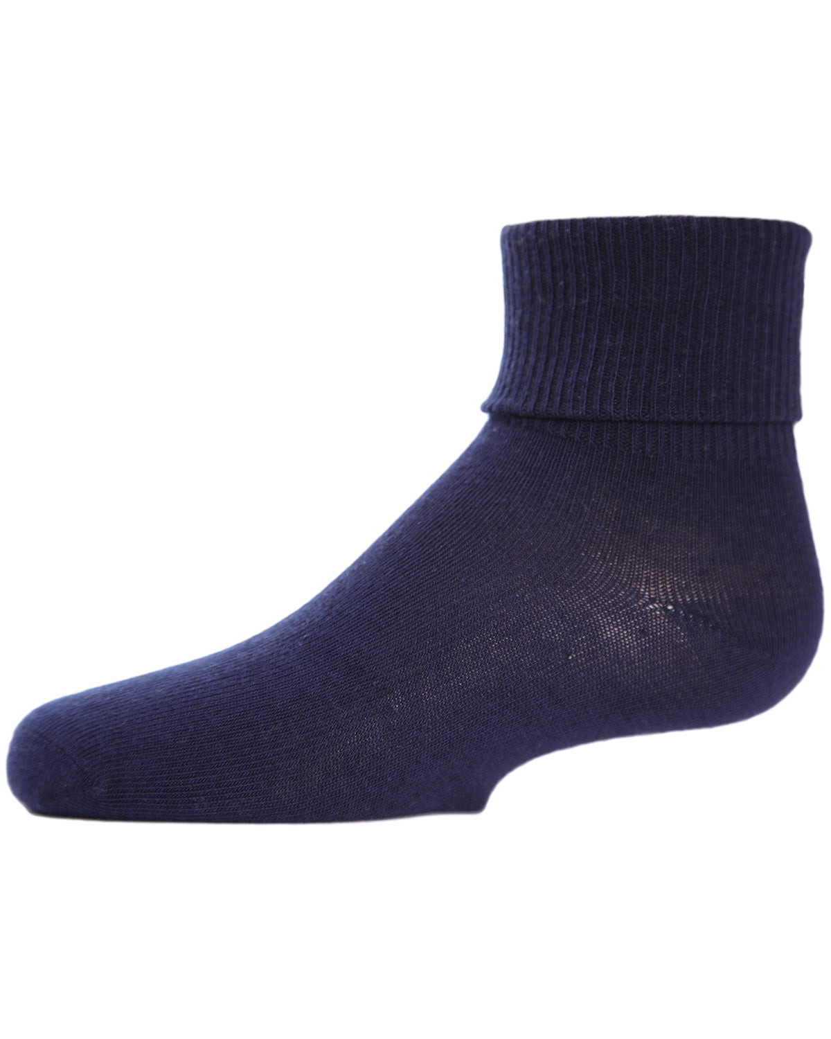 Kids' Triple Roll Cotton Blend Ankle Socks : Color: Dark Blue