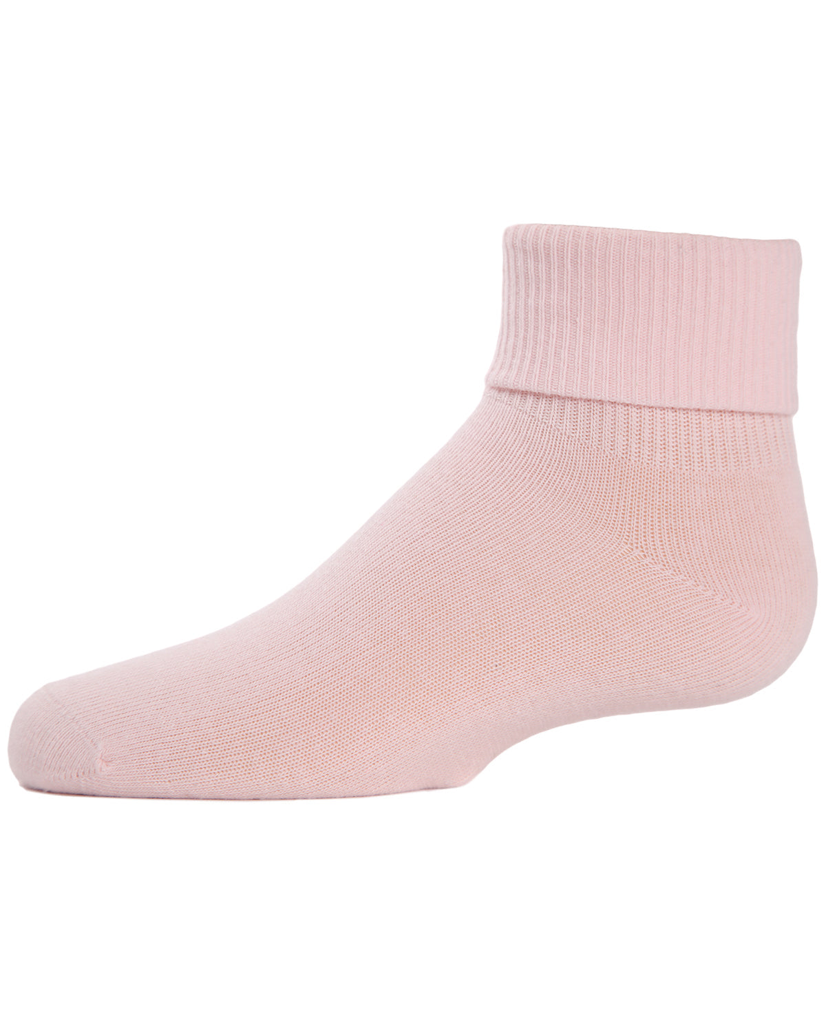 Kids' Triple Roll Cotton Blend Ankle Socks : Color: Light Pink