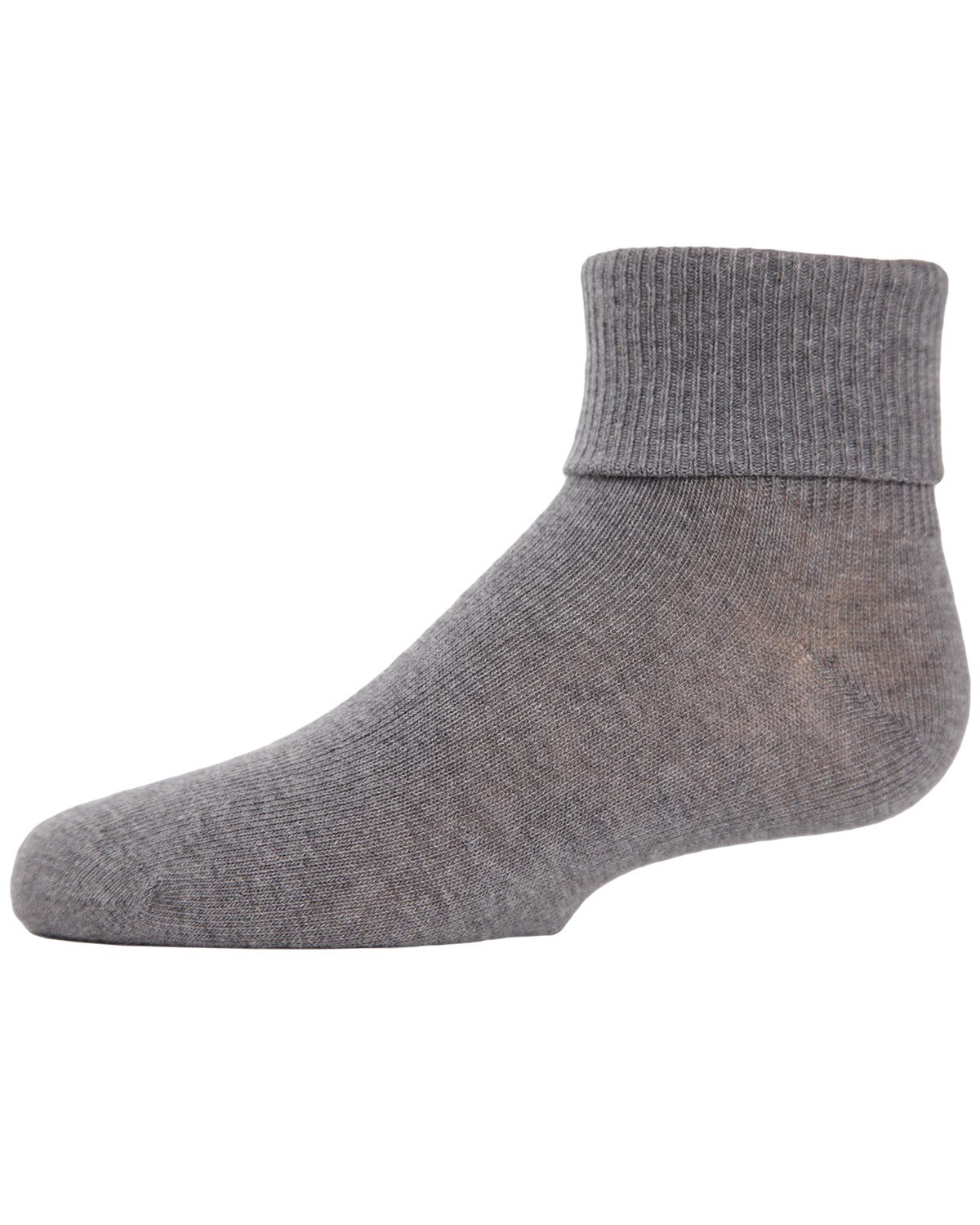 Kids' Triple Roll Cotton Blend Ankle Socks : Color: Light Gray