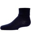 Kids' Triple Roll Cotton Blend Ankle Socks : Color: Navy