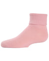 Kids' Triple Roll Cotton Blend Ankle Socks : Color: Rose Pink