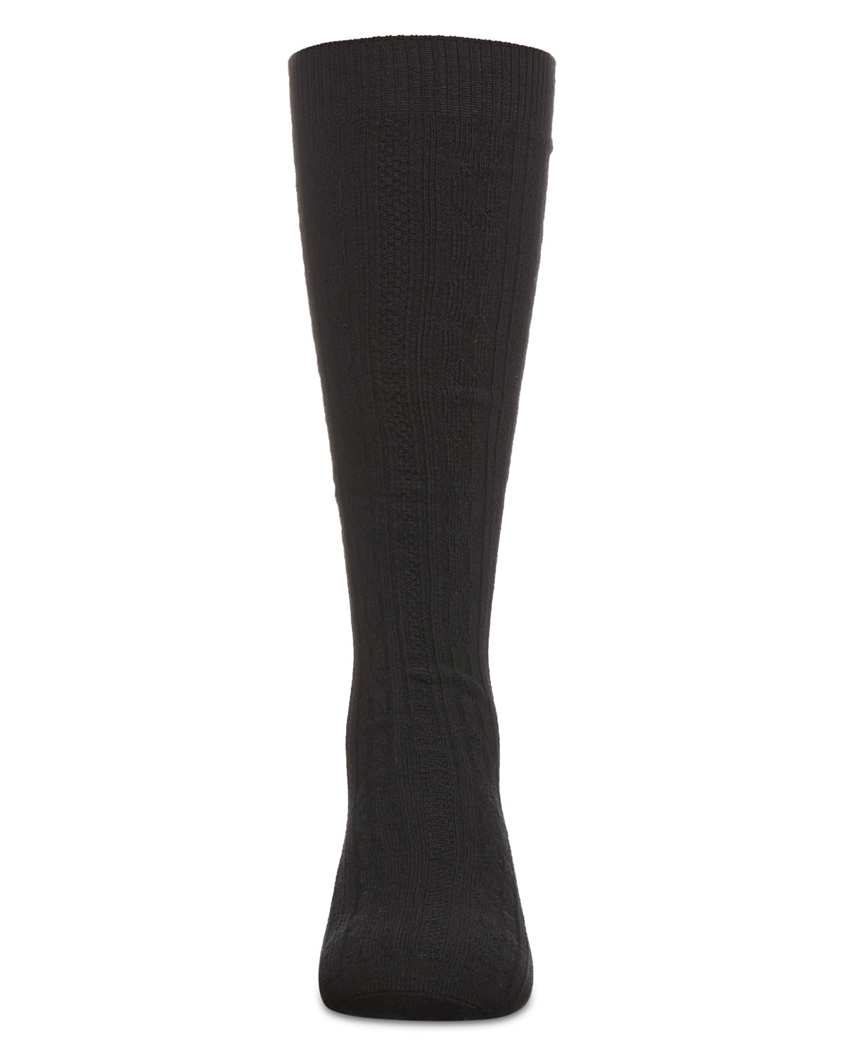 Cable Knit Girls Cotton Blend Knee High Socks : Color: Black