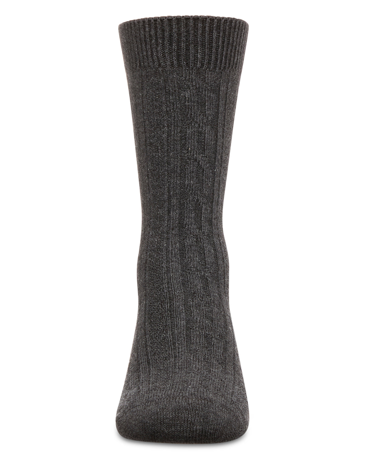 Cable Knit Girls Cotton Blend Knee High Socks : Color: Charcoal