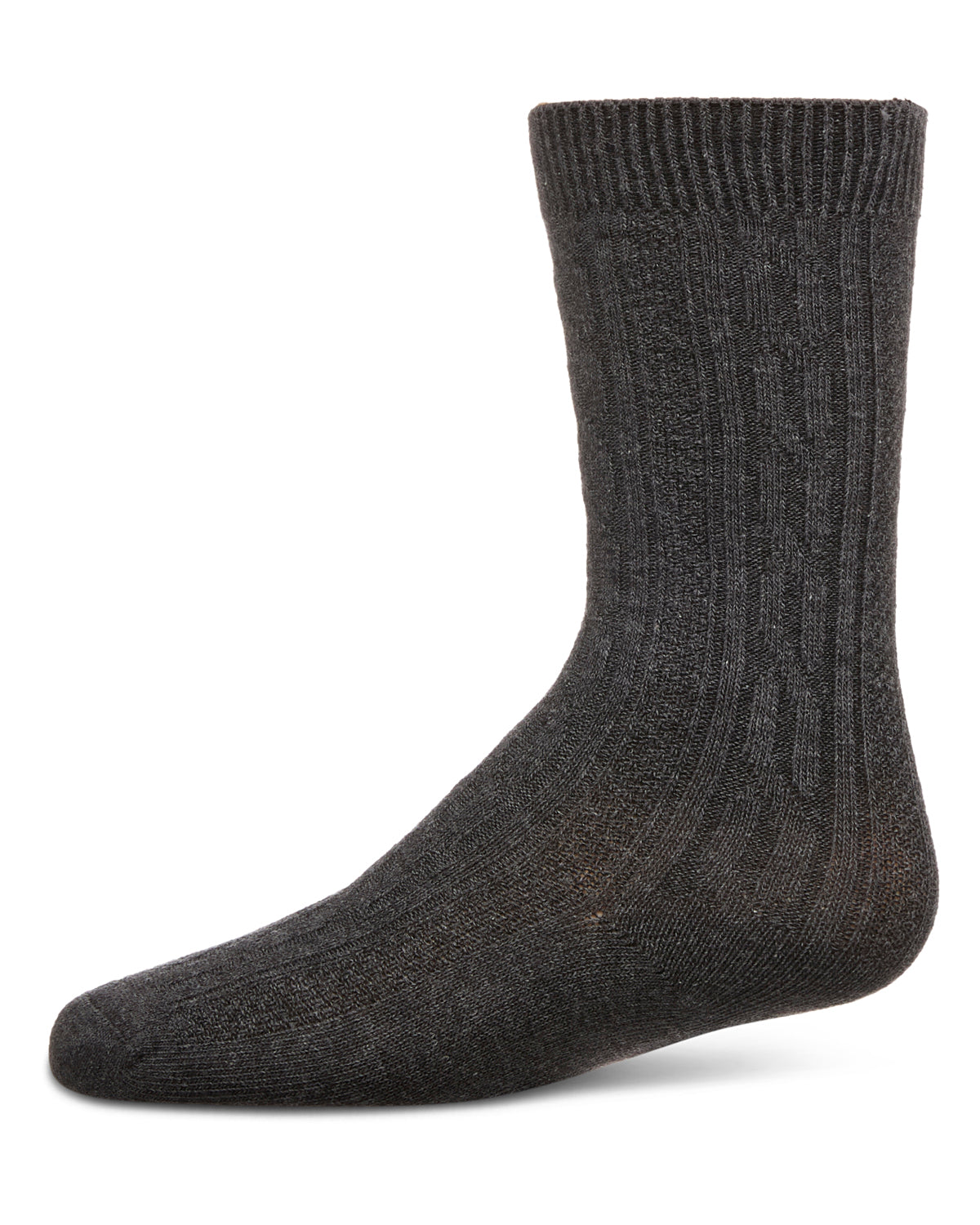 Cable Knit Girls Cotton Blend Knee High Socks : Color: Charcoal