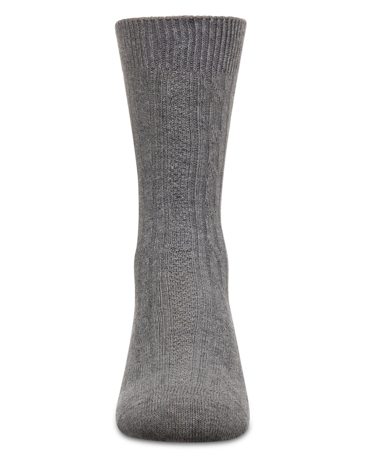 Cable Knit Girls Cotton Blend Knee High Socks : Color: Light Gray