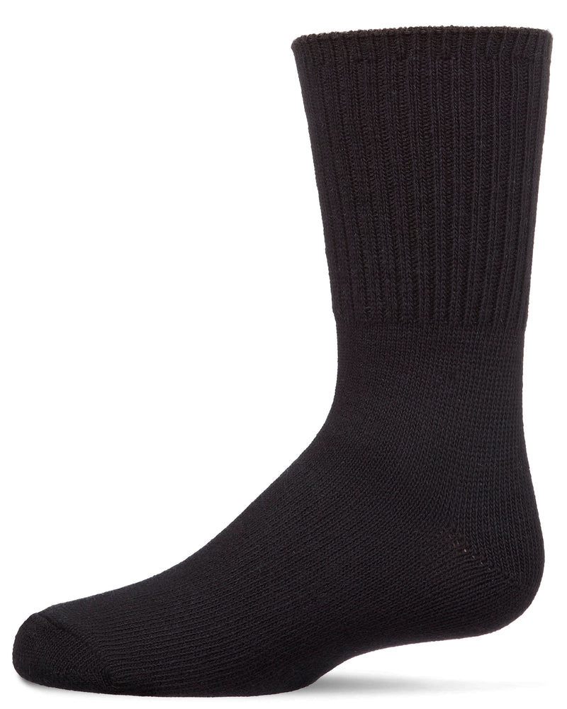 Kids Ribbed Moisture-Wicking Crew Socks