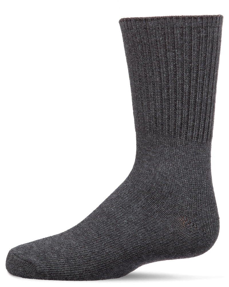 Kids Ribbed Moisture-Wicking Crew Socks