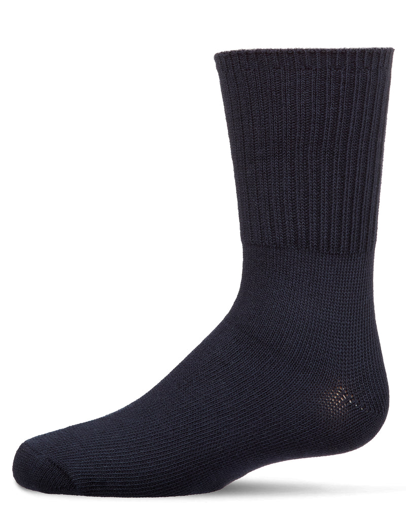 Kids Ribbed Moisture-Wicking Crew Socks