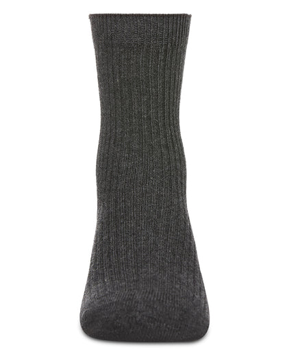 Kids Unisex Ribbed Cotton Rich Crew Socks