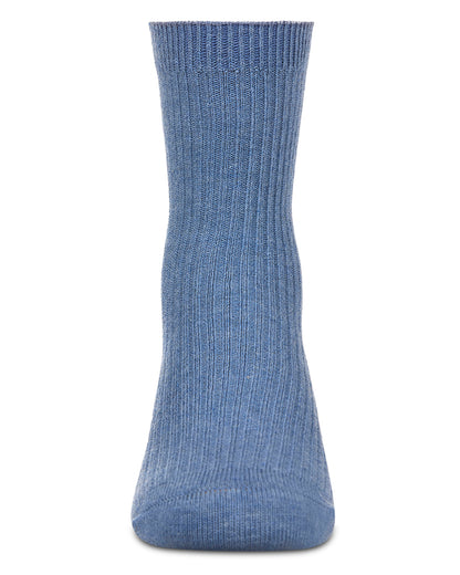 Kids Unisex Ribbed Cotton Rich Crew Socks