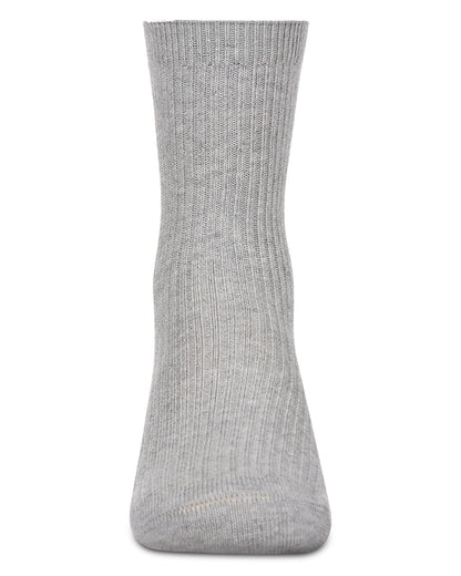 Kids Unisex Ribbed Cotton Rich Crew Socks